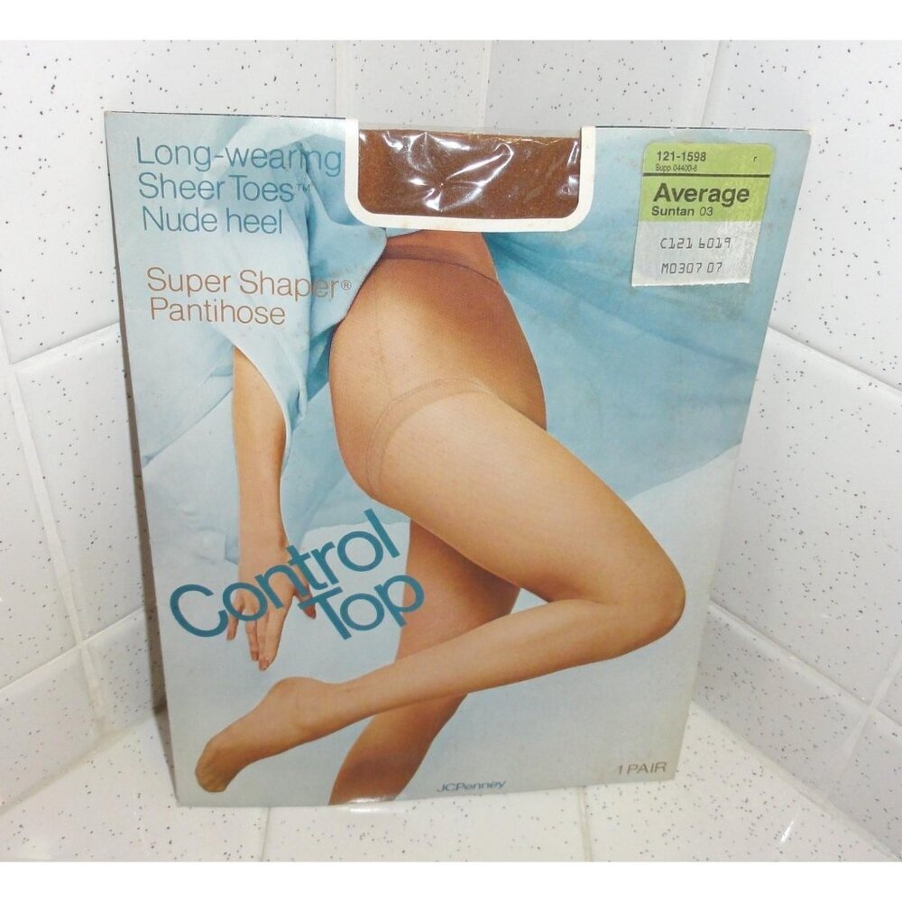 Vintage JC Penney Super Shaper Pantihose size Average nude pantyhose sissy